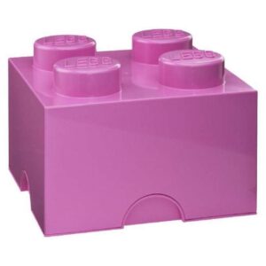 Lego Storage - Lego Förvaringskloss 4 Pluttar - Rosa