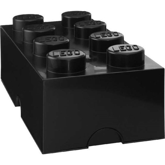 Lego Storage - Lego Förvaringskloss 8 Pluttar - Svart