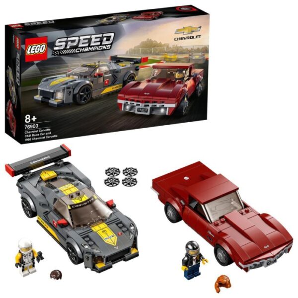 LEGO Speed Champions 76903 Chevrolet Corvette C8.R Race & 1968 Chevrolet Corvette