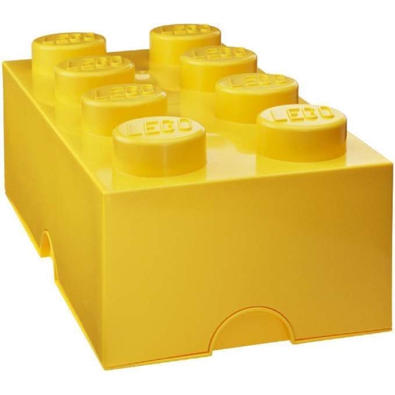 Lego Storage - Lego Förvaringskloss 8 Pluttar - Gul