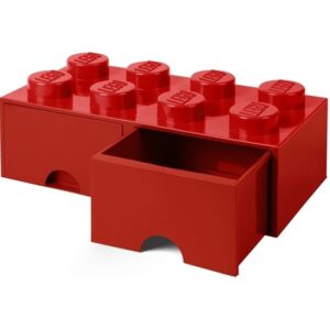 LEGO Förvaringsbox 8 med lådor (Röd)